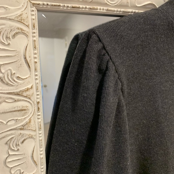 Black turtleneck with tailored neck. Custom tucks on shoulders. - Picture 2 of 4